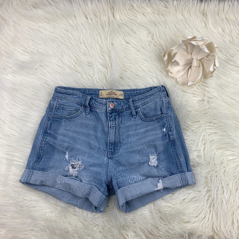 Hollister High Rise Boyfriend Distressed Shorts Women's Size 3/26